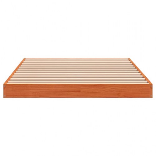Sengeramme 75x190 cm i massivt fyrretræ - gyldenbrun