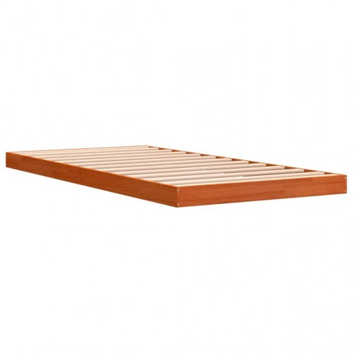 Sengeramme 75x190 cm i massivt fyrretræ - gyldenbrun