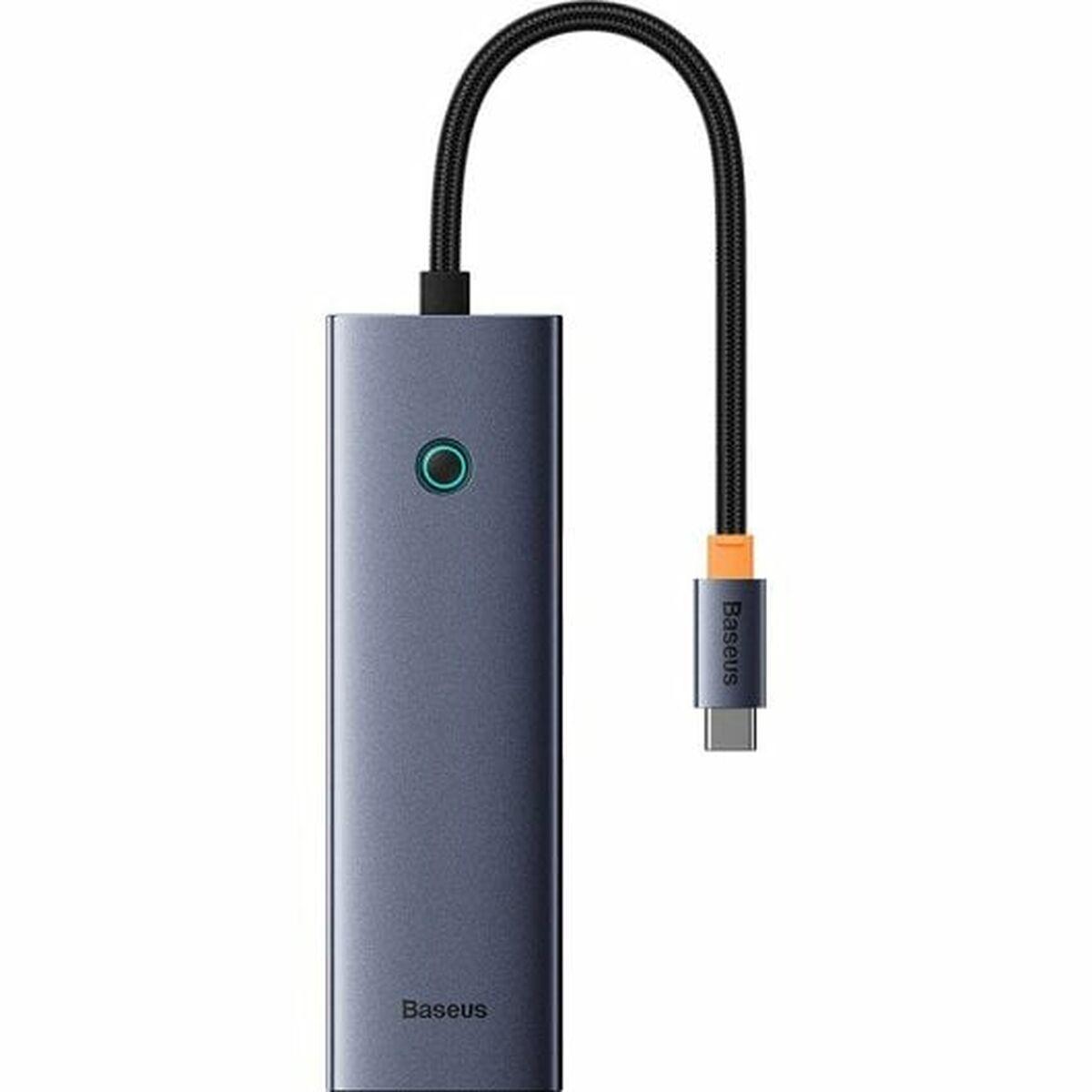 Usb Hub Baseus Sort Grå 1 Enheder