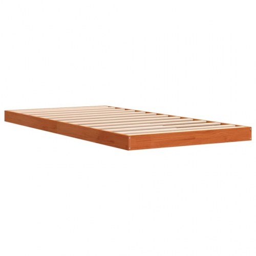 Sengeramme 90x200 cm i massivt fyrretræ - gyldenbrun
