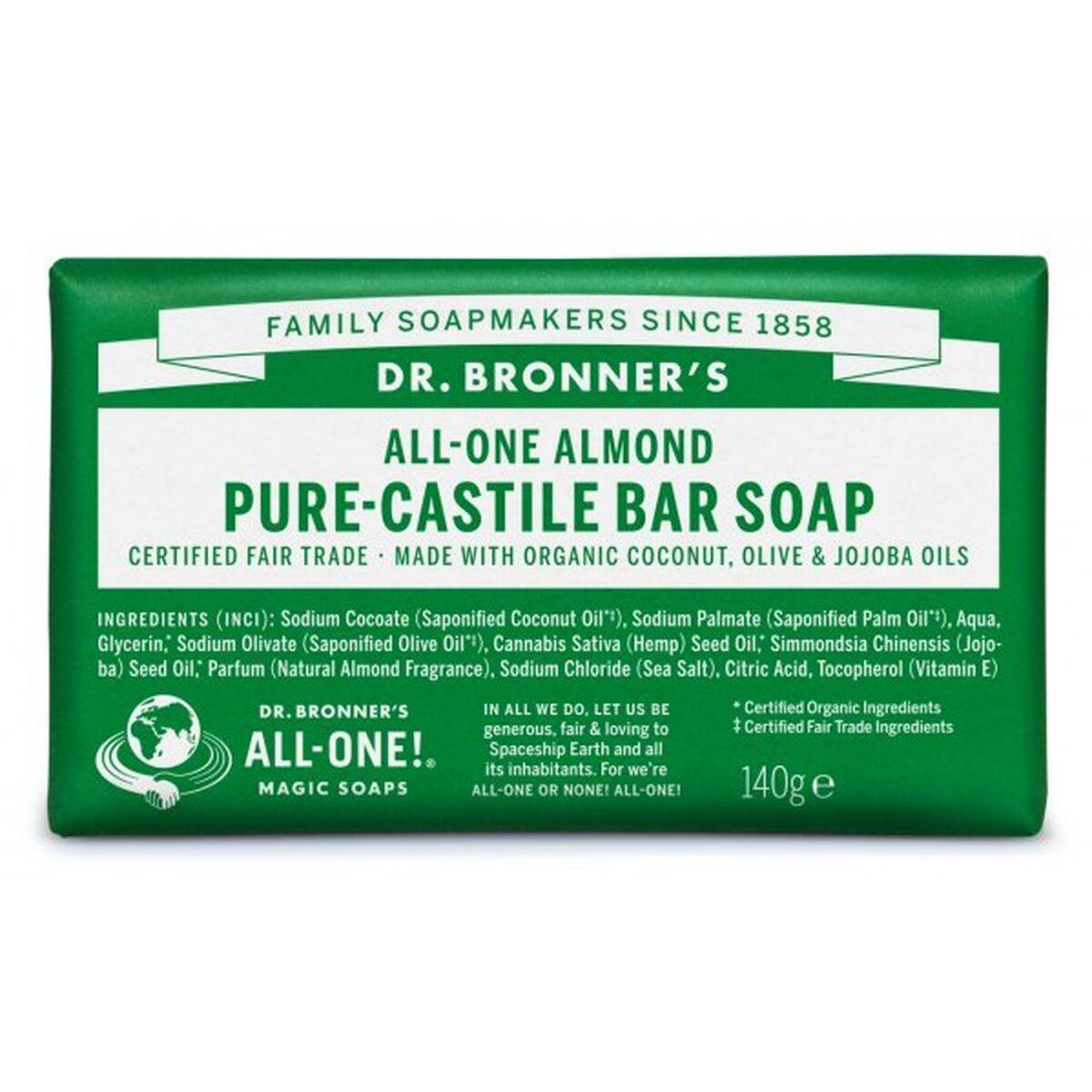Dr. Bronner All One Almond  Pure Castile Bar Soap 140 g