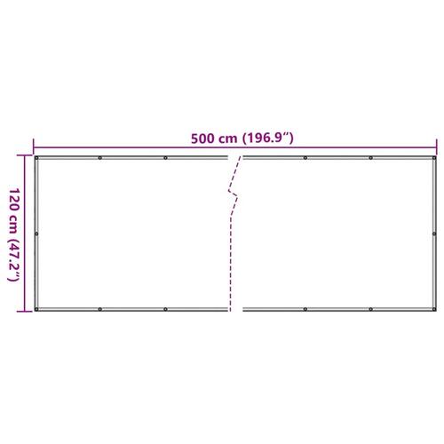 Altanafskærmning 500x120 cm PVC plantedesign grøn