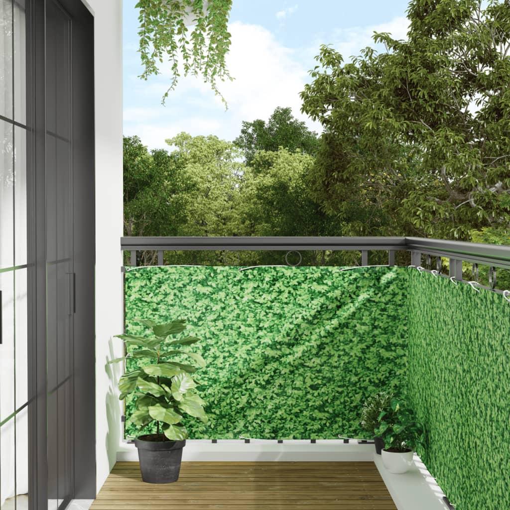 Altanafskærmning 500x90 cm PVC plantedesign grøn