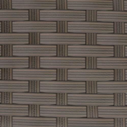 L-formet sofa med hynder polyrattan brun