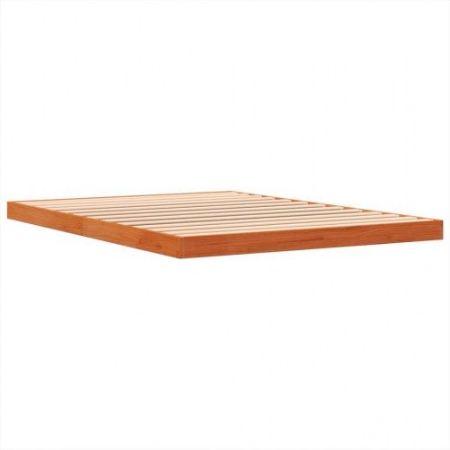 Sengeramme 135×190 cm i massivt fyrretræ - gyldenbrun
