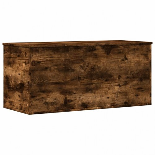 Opbevaringskiste 100×42×46 cm i konstrueret træ - røget egetræsfarve