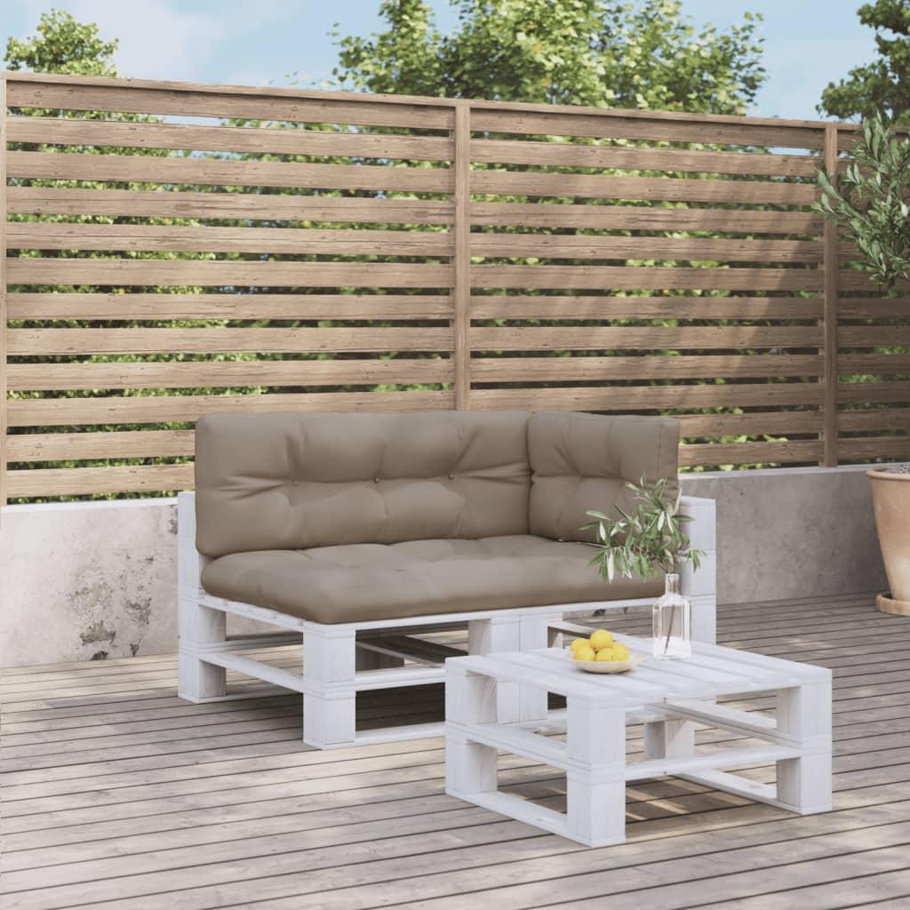 Pallehynder 3 stk. stof gråbrun