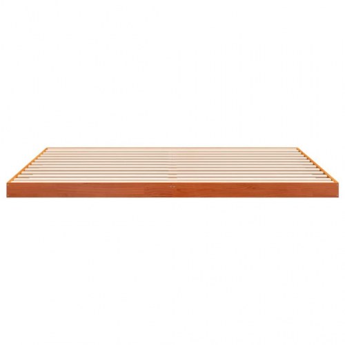 Sengeramme 200×200 cm i massivt fyrretræ - gyldenbrun