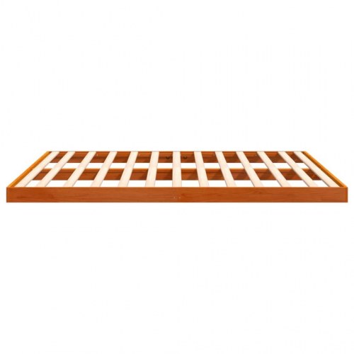 Sengeramme 200×200 cm i massivt fyrretræ - gyldenbrun