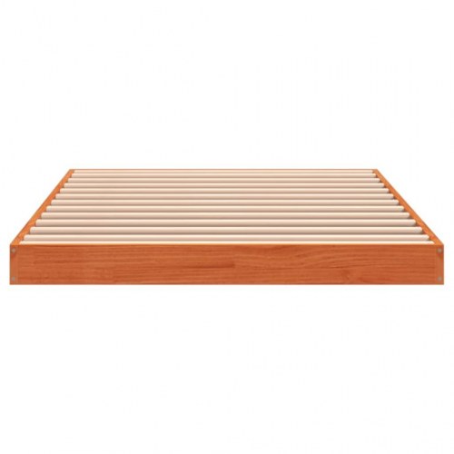 Sengeramme 100x200 cm i massivt fyrretræ - gyldenbrun