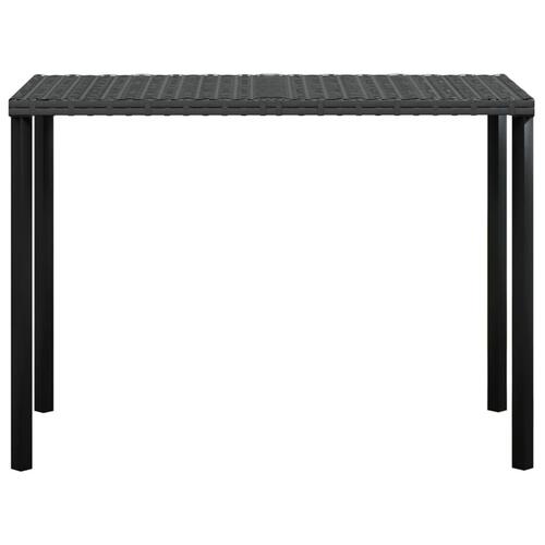 Sofasæt med hynder 5 dele L-facon polyrattan sort