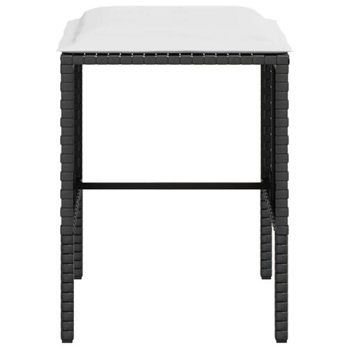 Sofasæt med hynder 5 dele L-facon polyrattan sort
