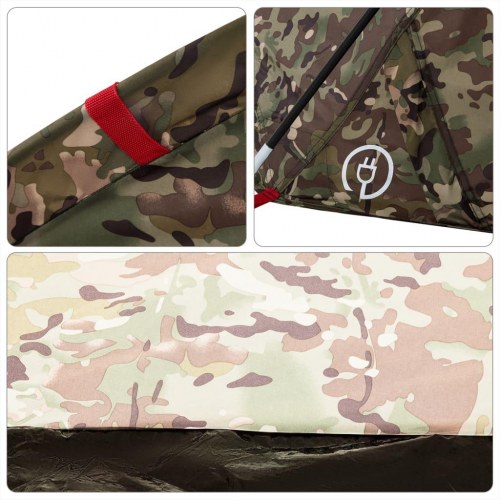 Fisketelt 5-personers vandafvisende - camouflage