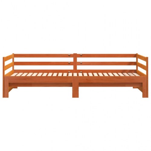 Daybed med udtræk uden madrasser 90 x 190 cm - gyldenbrun