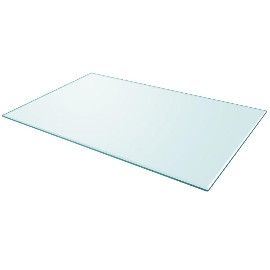 Bordplade rektangulær 1000 x 620 mm hærdet glas