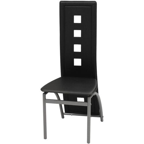 Spisebordsstole 2 stk. kunstlæder sort