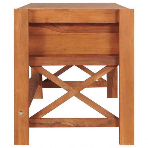 Tv-bord med skuffer 120x40x45 cm massivt teaktræ