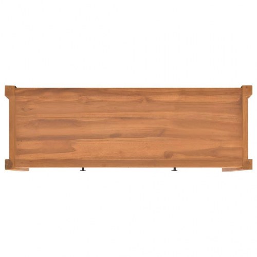 Tv-bord med skuffer 120x40x45 cm massivt teaktræ