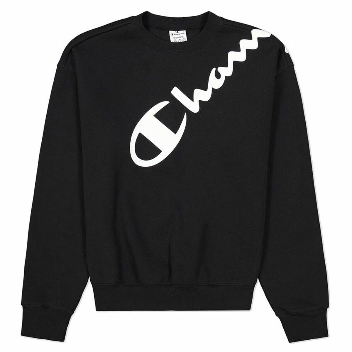 Sweaters uden Hætte til Kvinder Champion Diagonal Logo Sort - S