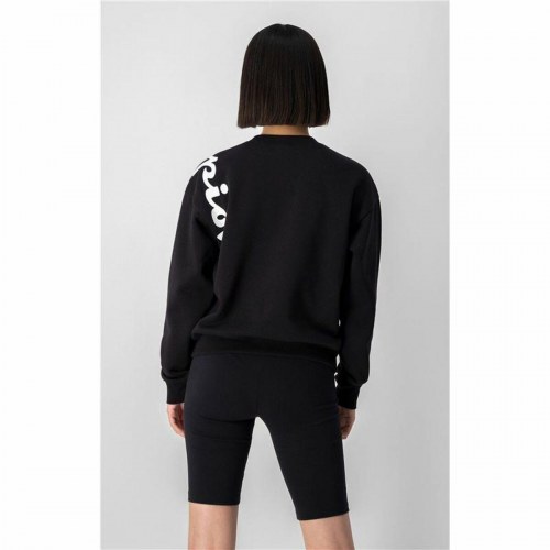 Sweaters uden Hætte til Kvinder Champion Diagonal Logo Sort - S