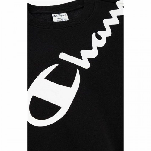 Sweaters uden Hætte til Kvinder Champion Diagonal Logo Sort - S