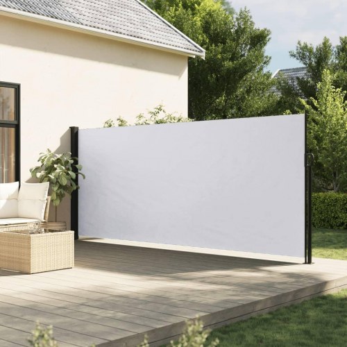 Sammenrullelig sidemarkise 180 × 300 cm - hvid