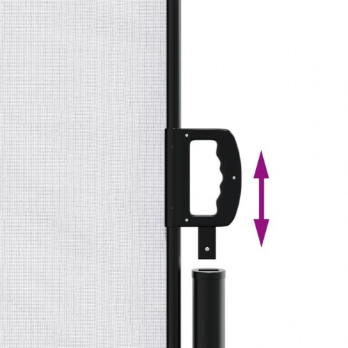 Sammenrullelig sidemarkise 180 × 300 cm - hvid