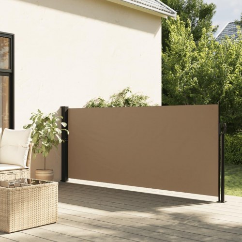 Sammenrullelig sidemarkise 100 × 300 cm - gråbrun