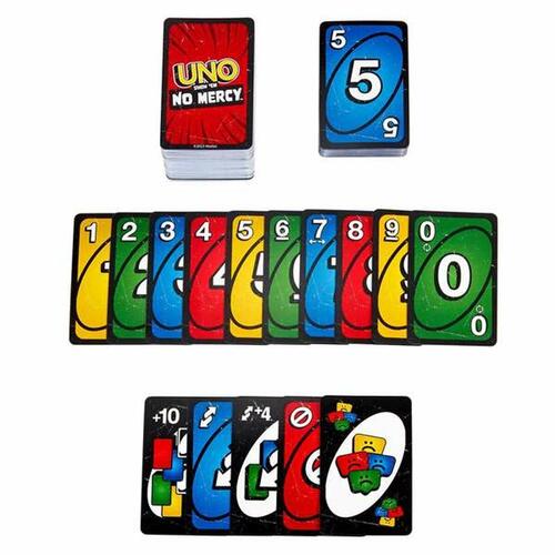 Mattel UNO No Mercy - kortspil til familien