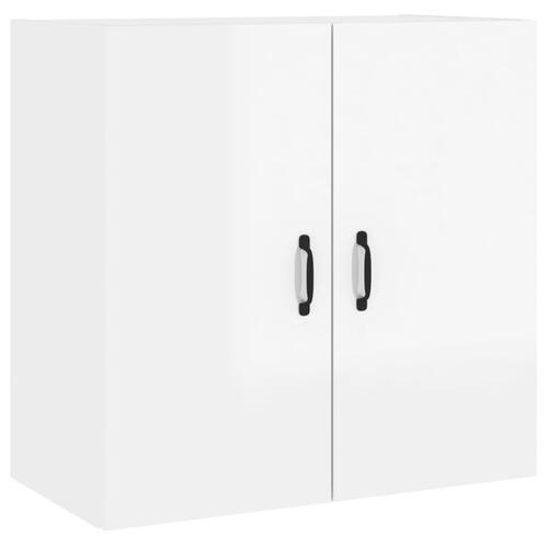 Vægskab 60x31x60 cm konstrueret træ hvid højglans