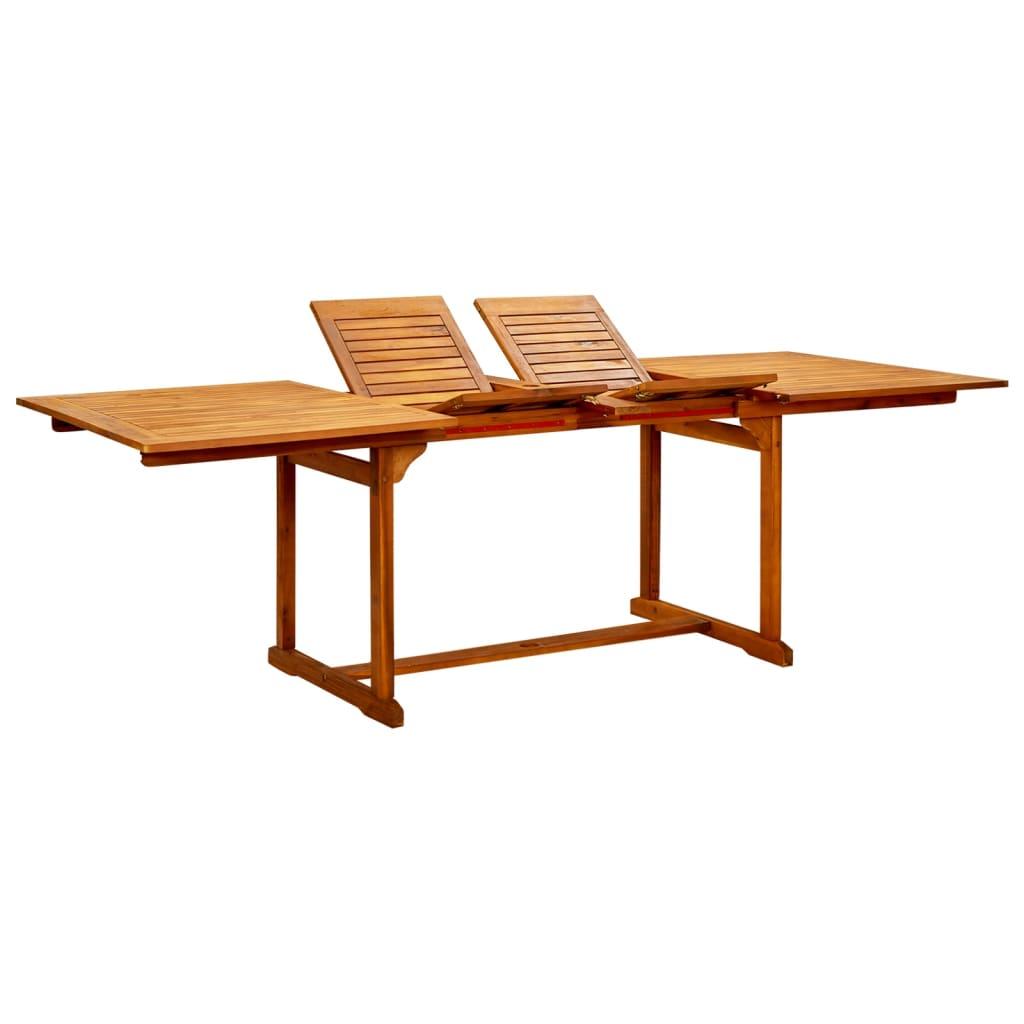 Havebord (160-240)x100x75 cm massivt akacietræ