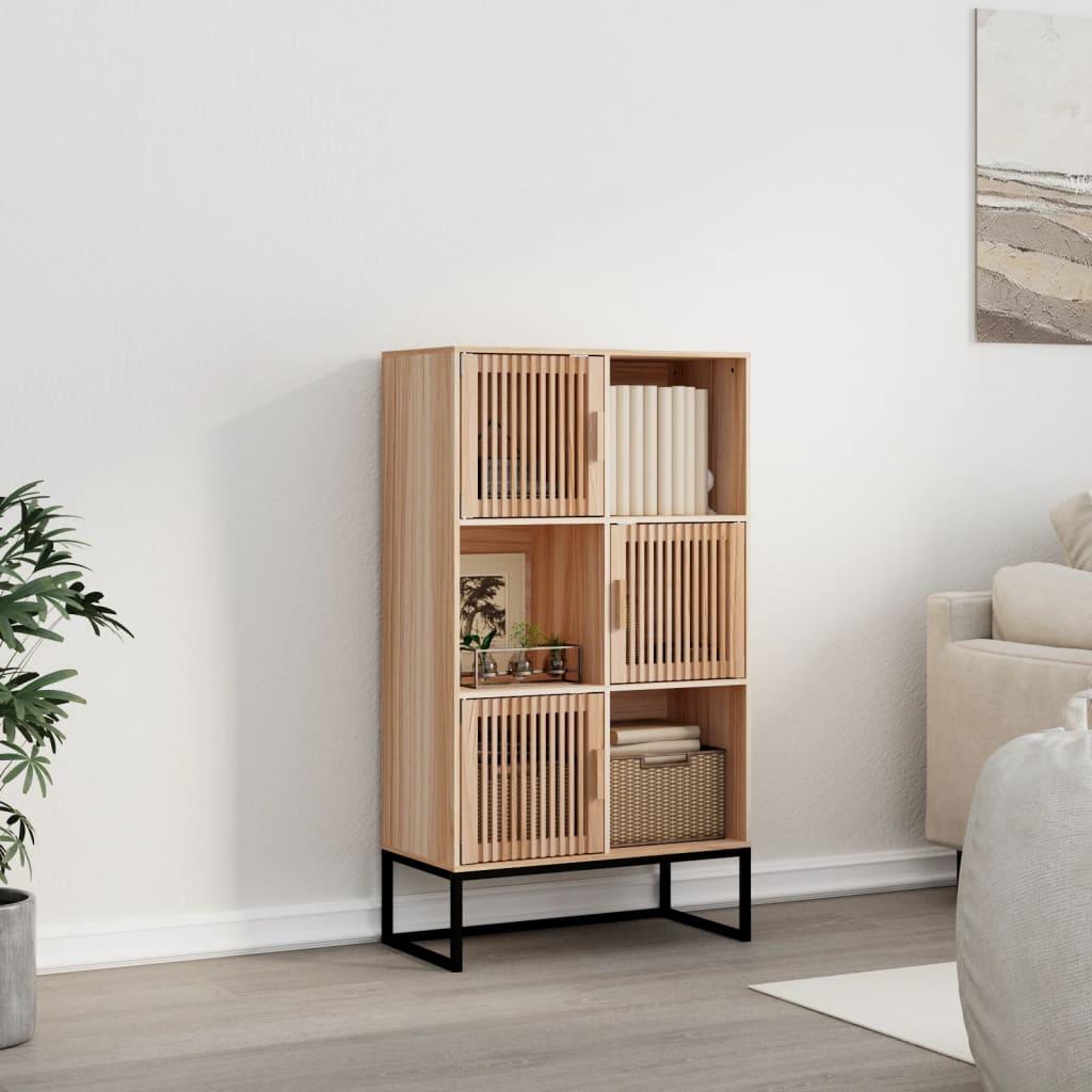 Højskab med 3 låger 70 x 35 x 125 cm i konstrueret træ