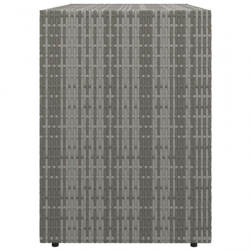 Opbevaringsskab til haven i polyrattan - 100 × 55,5 × 80 cm, grå