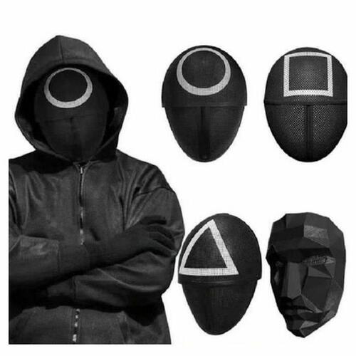 Maske Squid Game Triangle Soldier Tilbehør til Kostume