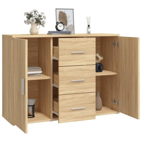 Skænk 91x29,5x65 cm konstrueret træ sonoma-eg