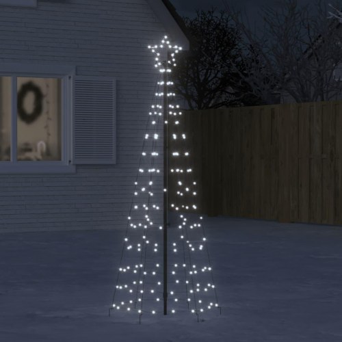 LED-juletræ med spyd 220 LED'er 180 cm koldt hvidt lys