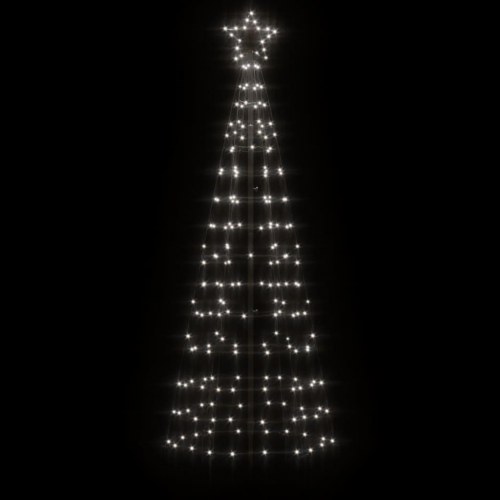 LED-juletræ med spyd 220 LED'er 180 cm koldt hvidt lys