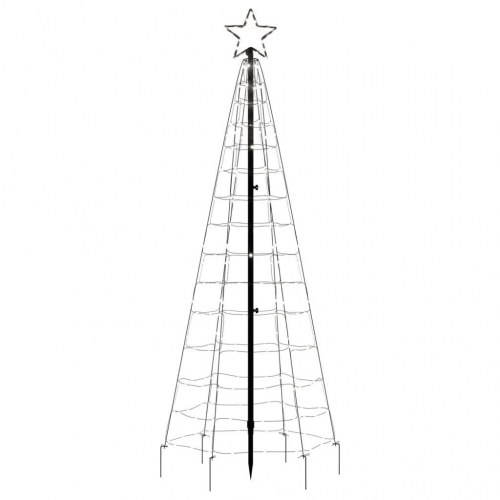 LED-juletræ med spyd 220 LED'er 180 cm koldt hvidt lys