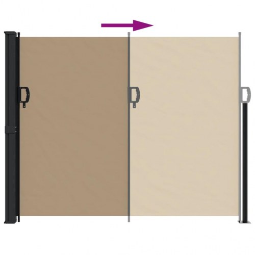 Sammenrullelig sidemarkise 160 × 300 cm - gråbrun