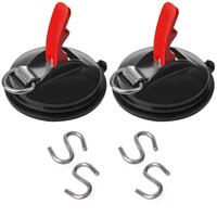 sugekopper 2 stk. med ringe og 4 S-kroge
