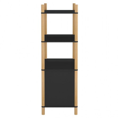 Højskab/skænk 80×40×121 cm i konstrueret træ - sort