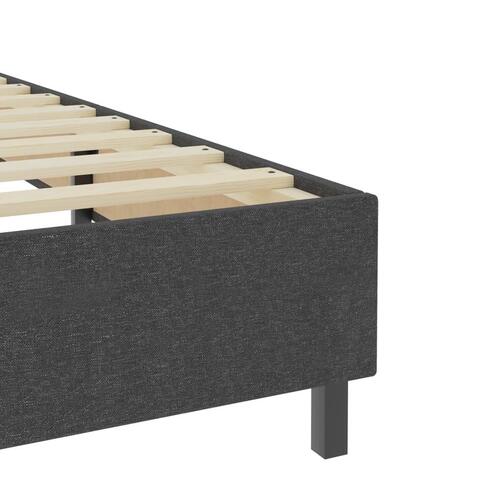 Seng med madras 200x200 cm stof mørkegrå