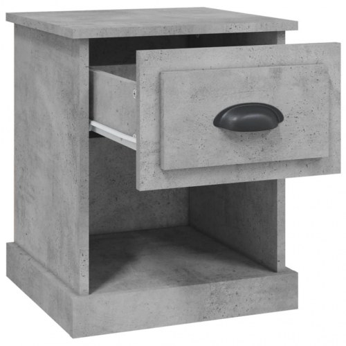 Sengeborde 2 stk. 39x39x47,5 cm konstrueret træ betongrå