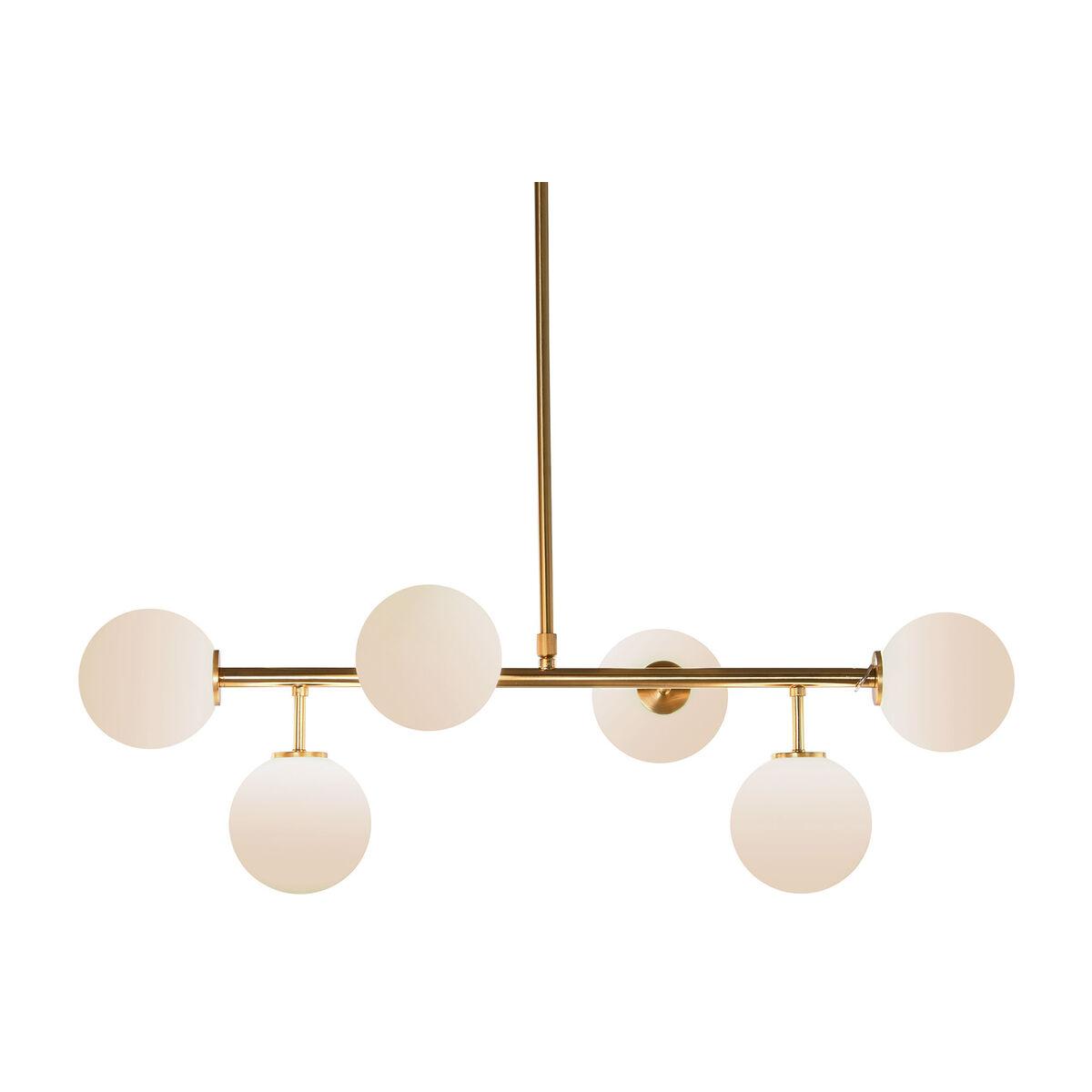Loftslampe 83 X 36 X 36 Cm Krystal Gylden Metal Hvid