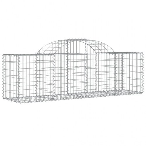 Buede gabionkurve 3 stk. 200x50x60/80 cm galvaniseret jern