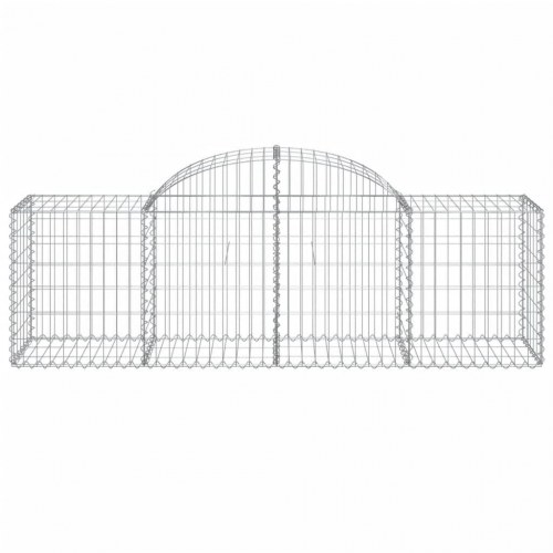 Buede gabionkurve 3 stk. 200x50x60/80 cm galvaniseret jern
