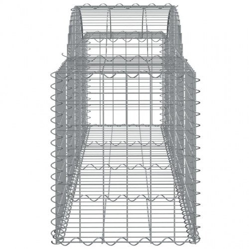 Buede gabionkurve 3 stk. 200x50x60/80 cm galvaniseret jern