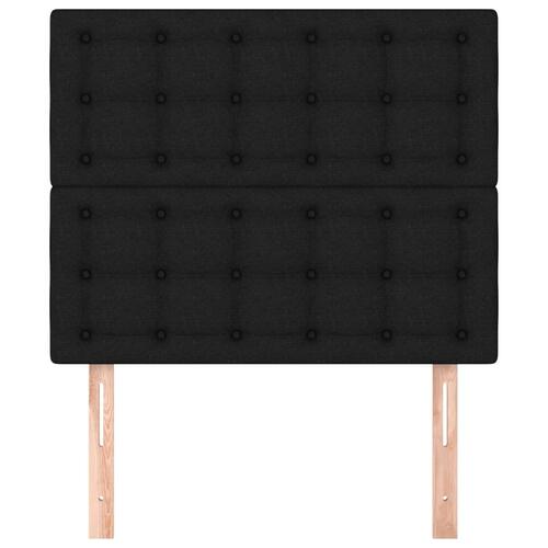 Sengegavle 2 stk. 100x5x78/88 cm stof sort