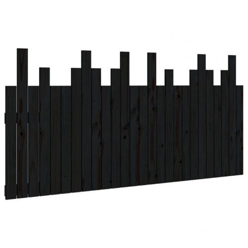 Sengegavl i massivt fyrretræ 166 x 3 x 80 cm - sort