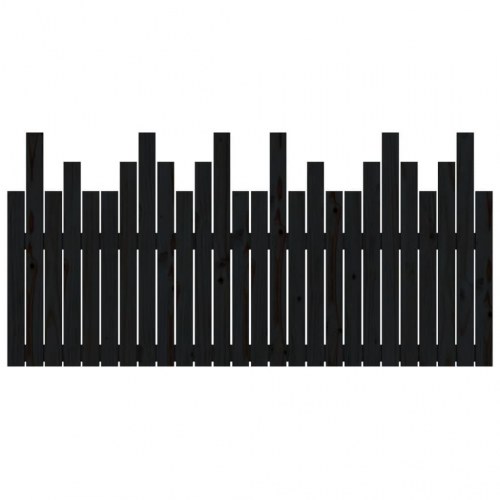 Sengegavl i massivt fyrretræ 166 x 3 x 80 cm - sort